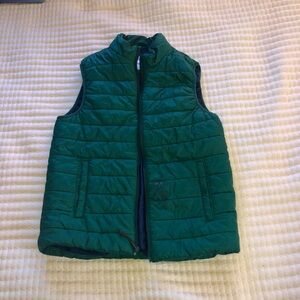 Goodfellow & co. Puffer vest Mens small green nylon shell polyester lining